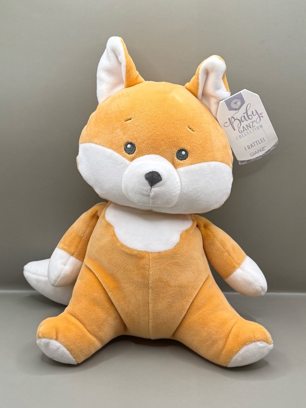 NWT Baby GANZ Cuddle Me Fox Rattle Plush Stuffed Animal Lovey